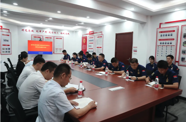 黨建共建 互促互學——武漢體育中心、區消防救援大隊聯合開展主題黨日活動