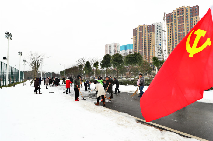 一場雪，體育中心美得不要不要的</br>但最美的風景還是他們(圖7)