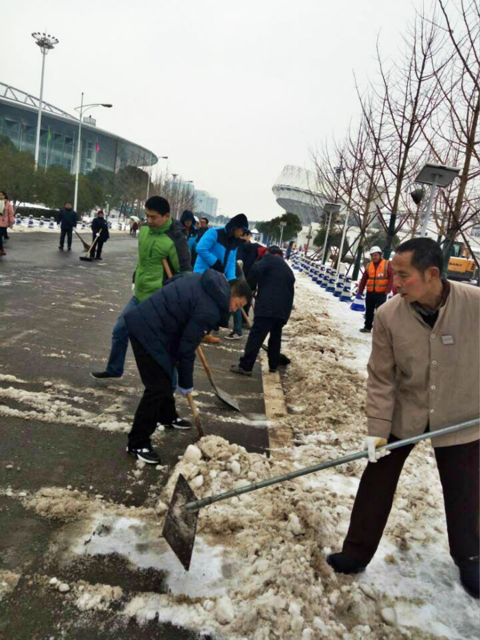 一場雪，體育中心美得不要不要的</br>但最美的風景還是他們(圖6)