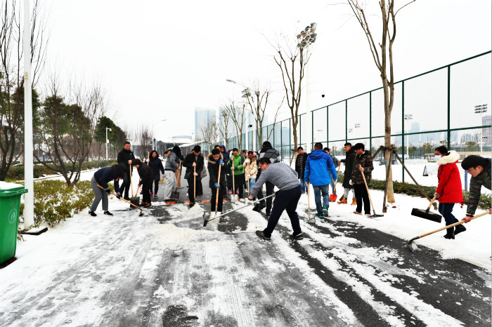 一場雪，體育中心美得不要不要的</br>但最美的風景還是他們(圖13)